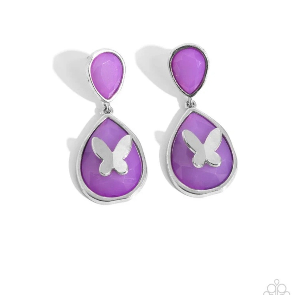 Bright this Sway Purple Earrings 💜 Butterfly